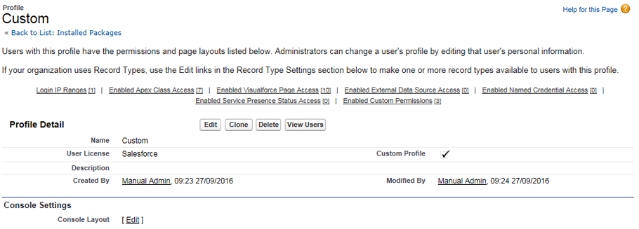 3. Adding Permissions to a Profile